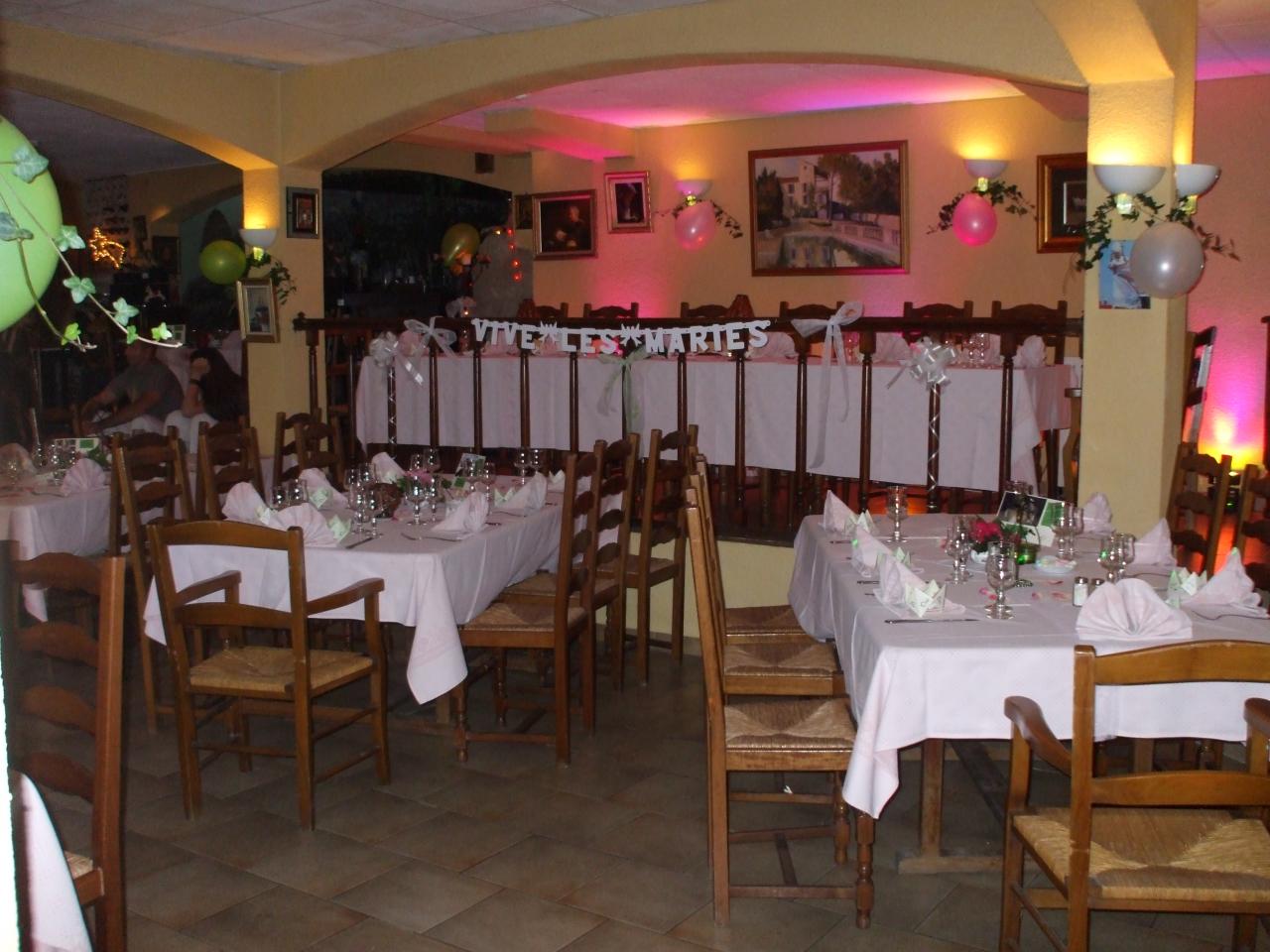 Salle décorée mariage